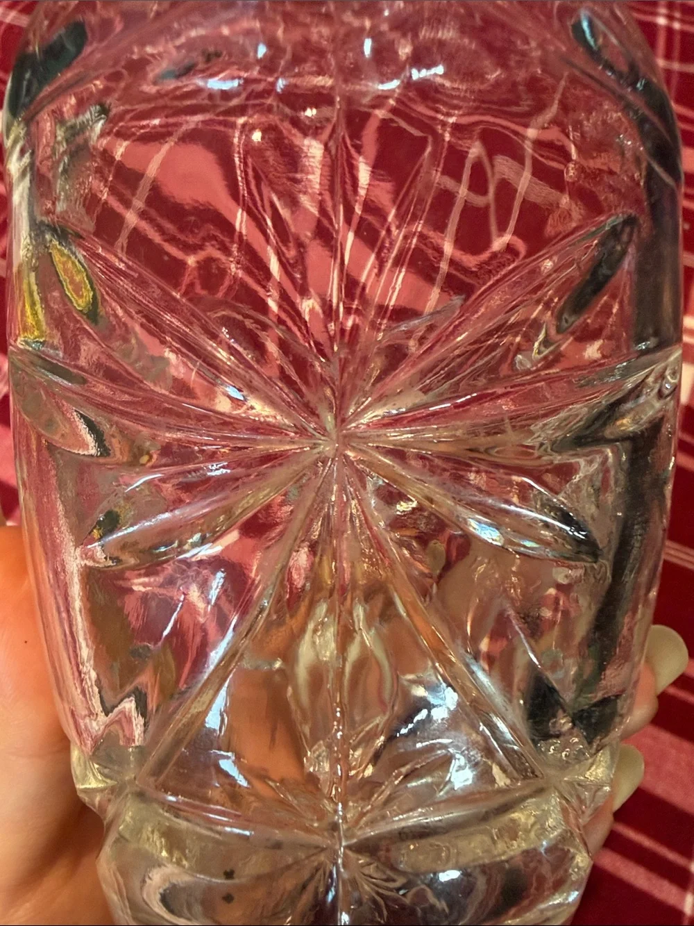 Vtg Anchor Hocking Star of David Glass Creamer Pitcher